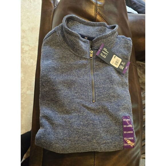 Men's Gap Long Sleeve Pullover 1/4 zip Sweater XXL New With Tag - Picture 7 of 10